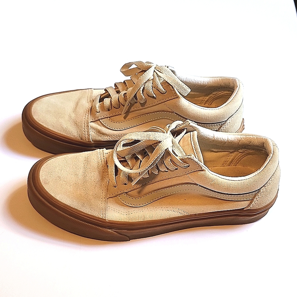 Vans Old Skool Trainers in Oatmeal Size 8 Women's